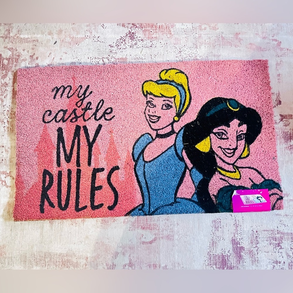 Disney Pink and Blue Princess Doormat